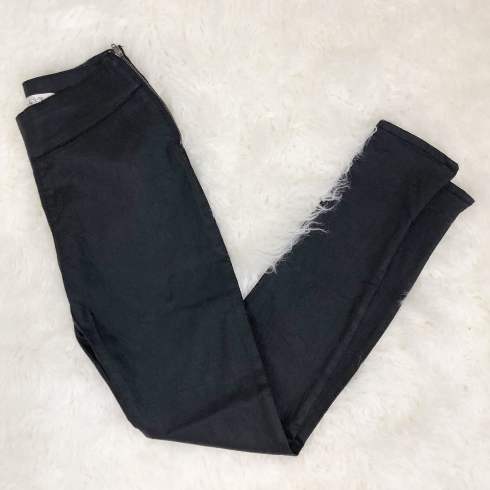 Jeans by Timo Black Skinny Pant with Zip Ankle